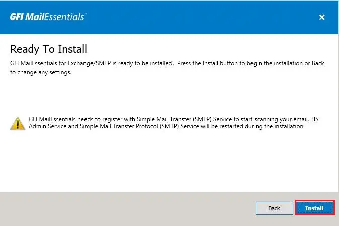 gfi mailessentials ready to install