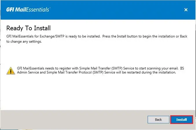 gfi mailessentials ready to install