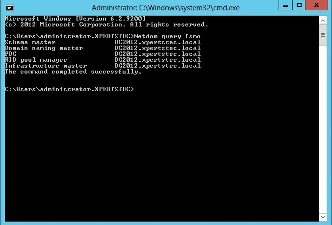 netdom query fsmo command