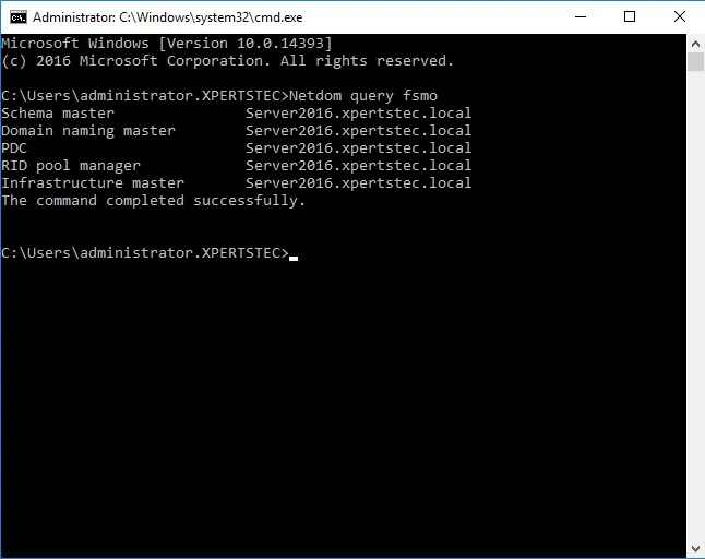 netdom query fsmo command