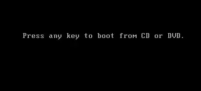 press any key to boot from cd or dvd