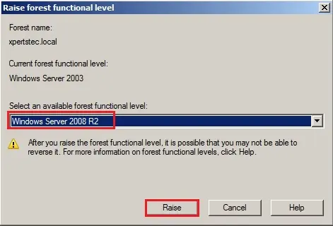 raise forest functional level