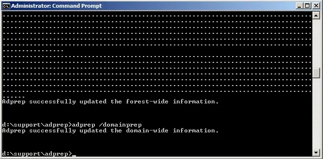 server 2008 adprep domainprep command