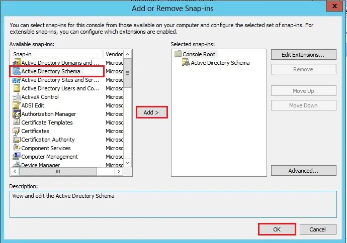 server 2012 add remove snap in