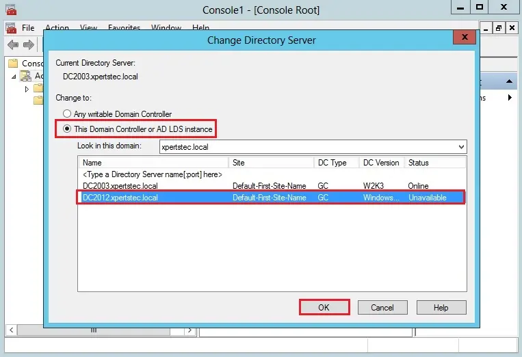 server 2012 current directory server