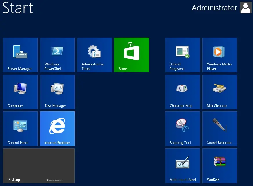 server 2012 desktop