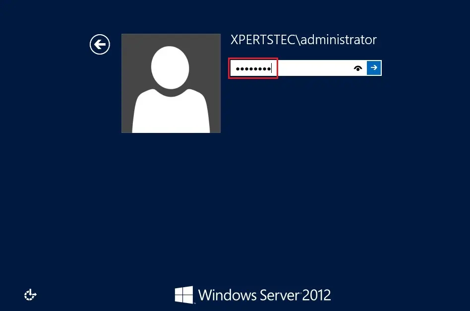 server 2012 domain admin login