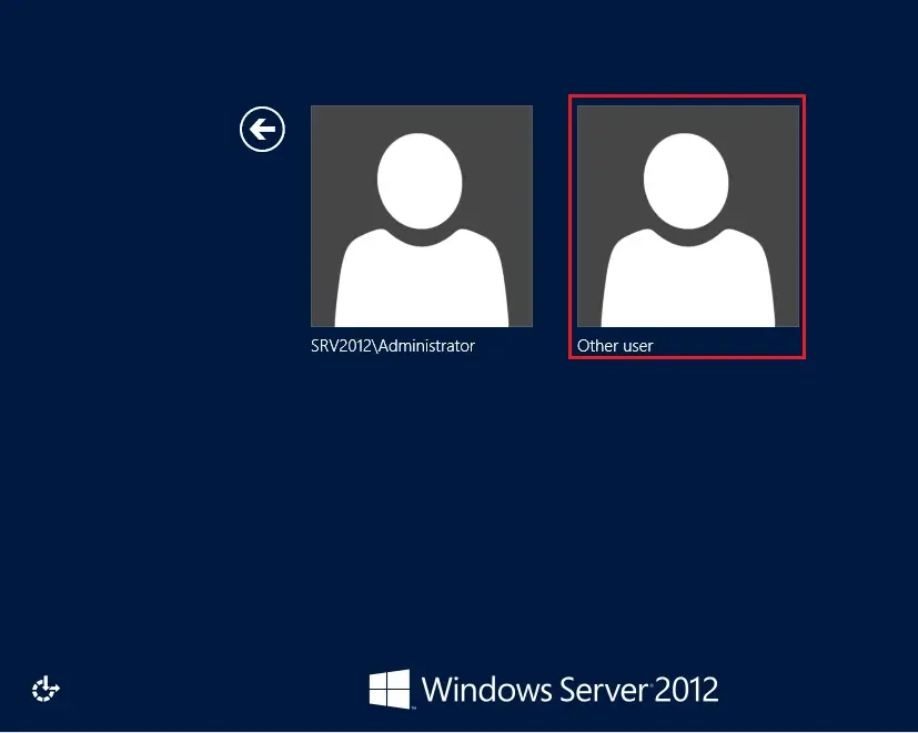 server 2012 other user