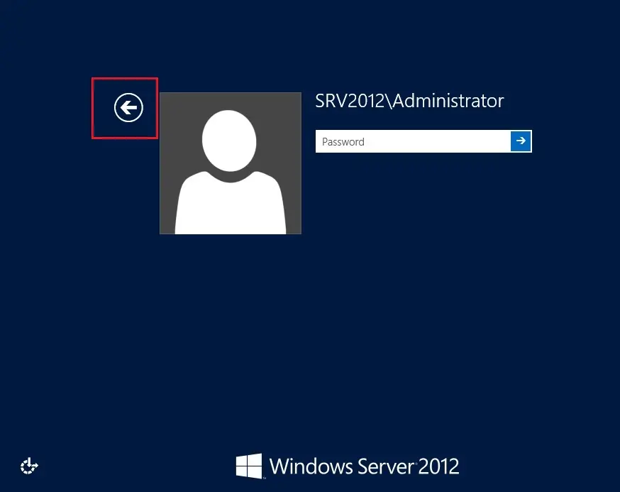 server 2012 user login