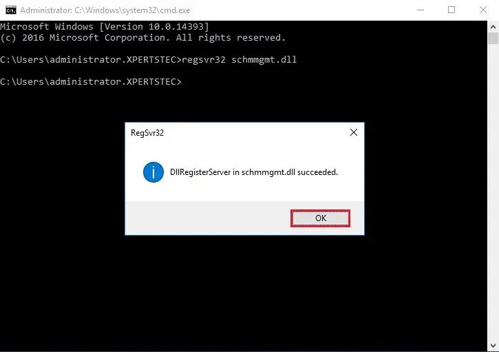 server 2016 regsvr32 command