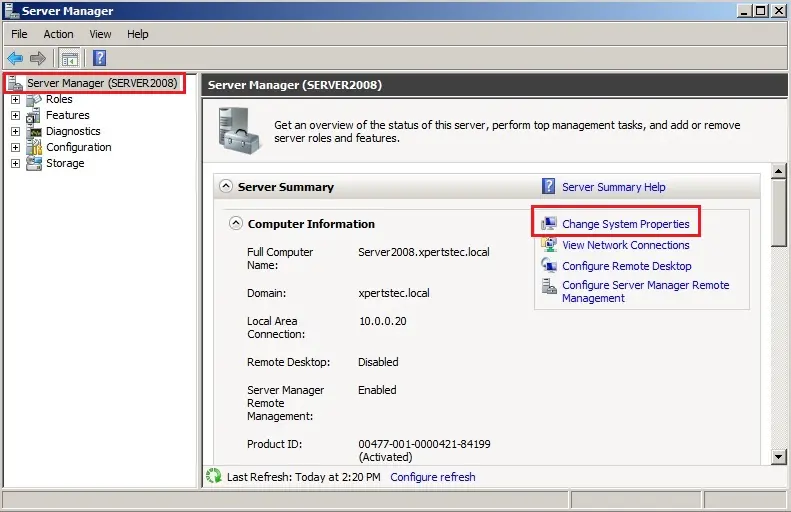 server manager 2008