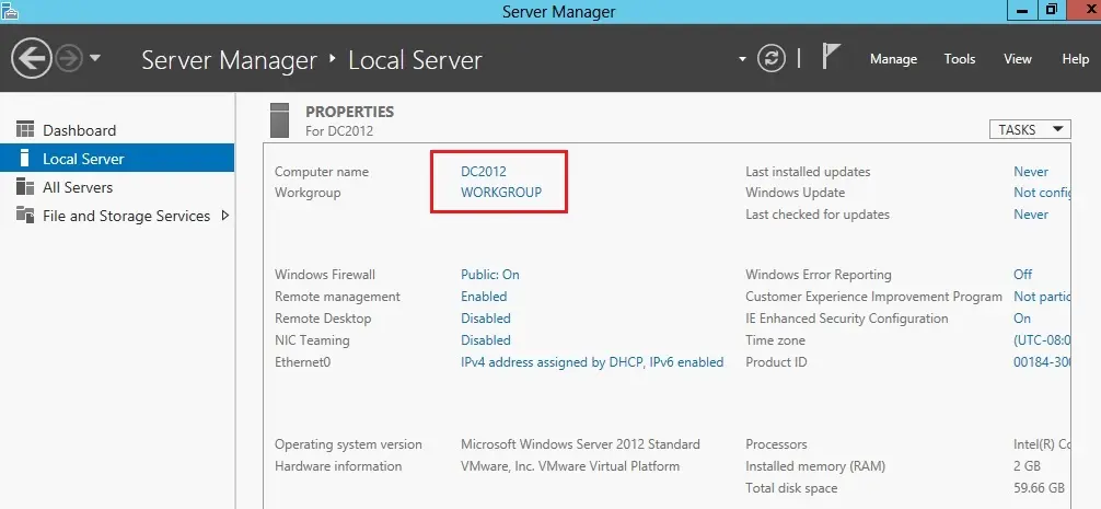 server manager 2012