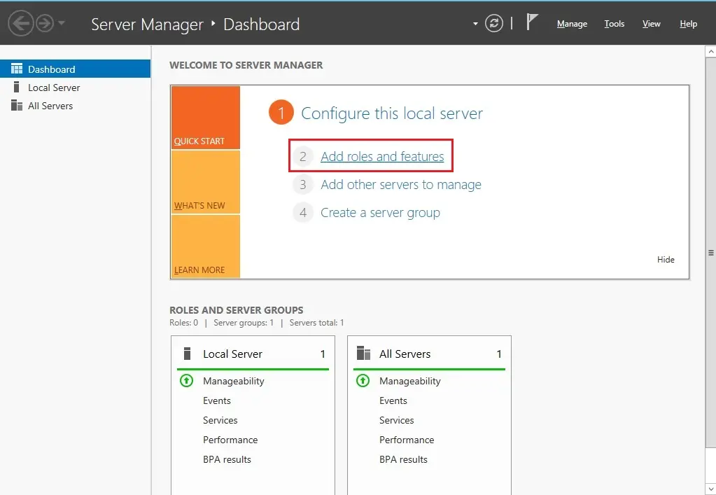 server manager 2012