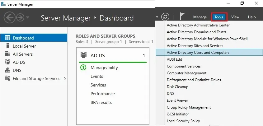 server manager tools