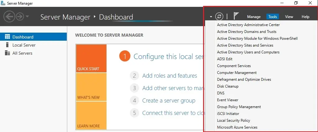 server manager tools