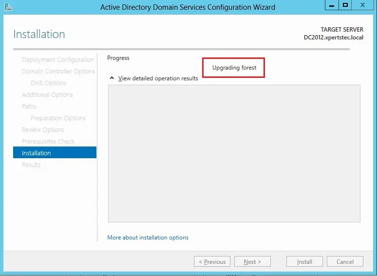 upgrading active directory domain