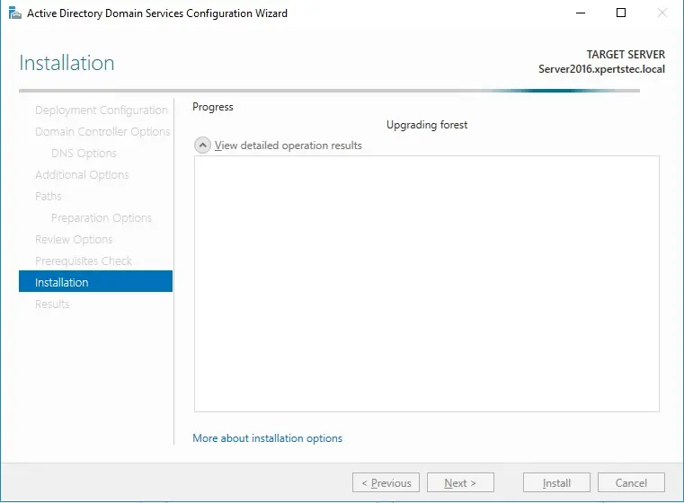 upgrading an active directory additional domain