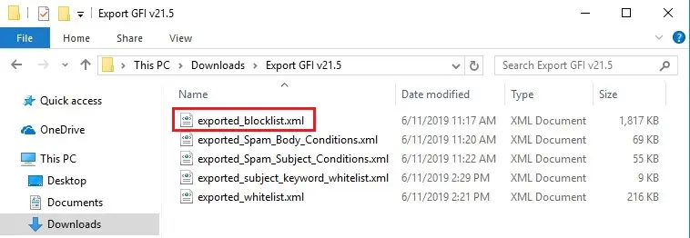 windows explorer gfi backup