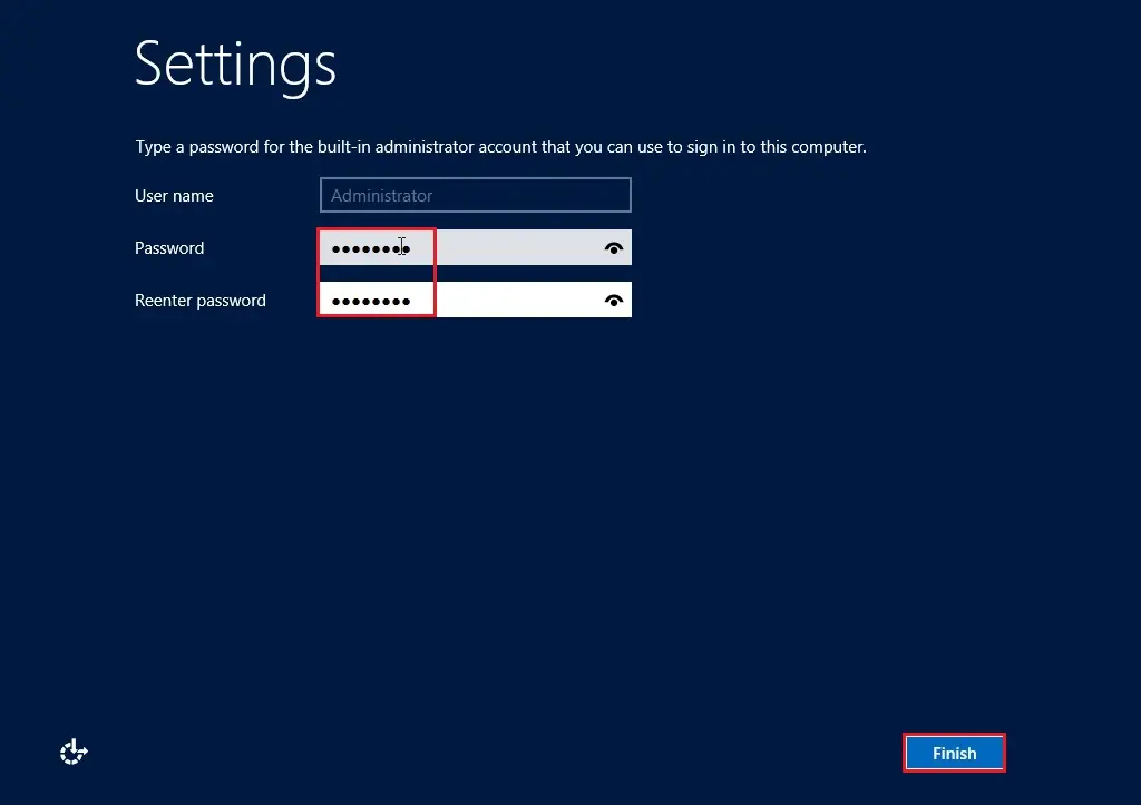 windows server 2012 login screen