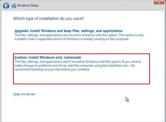 windows server 2016 custom install