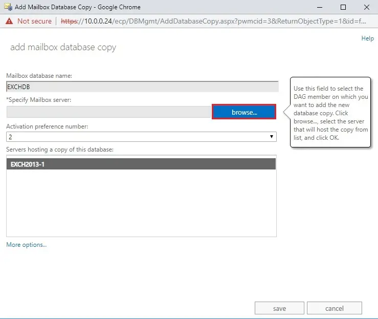 add mailbox database copy exchange 2013