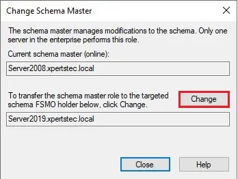 change directory change schema