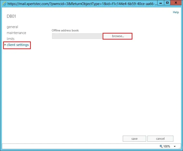 configure offline address book exchange 2013