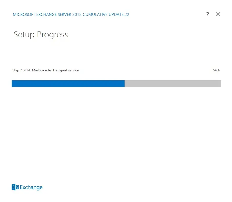 exchange 2013 setup progress