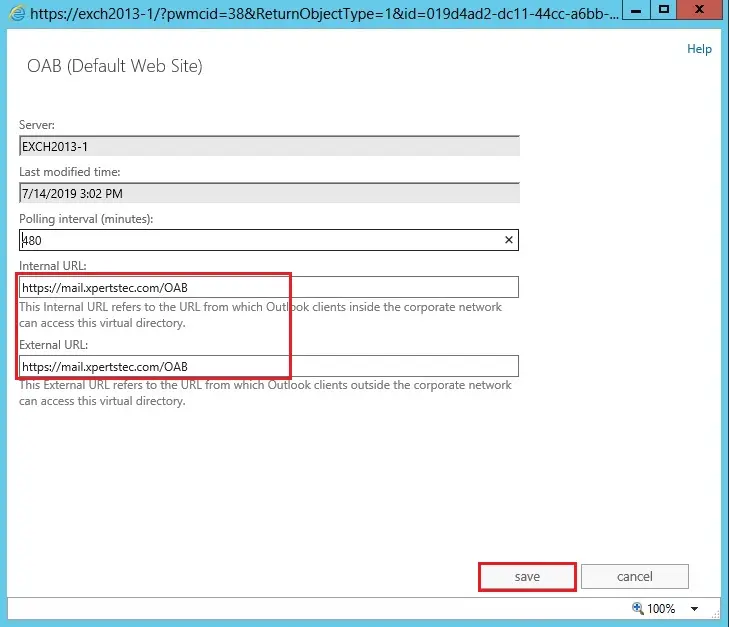 exchange 2013 virtual directory oab