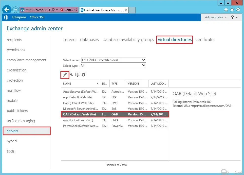 exchange 2013 virtual directory owb