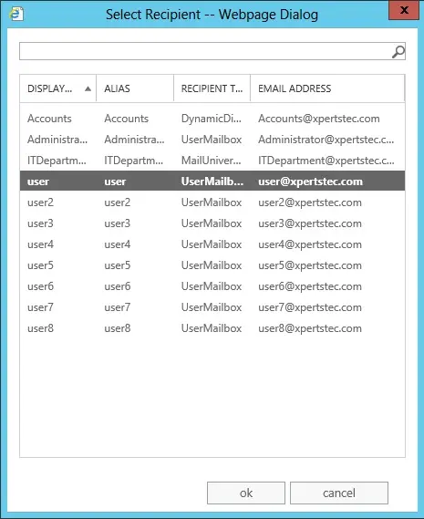 exchange admin center users