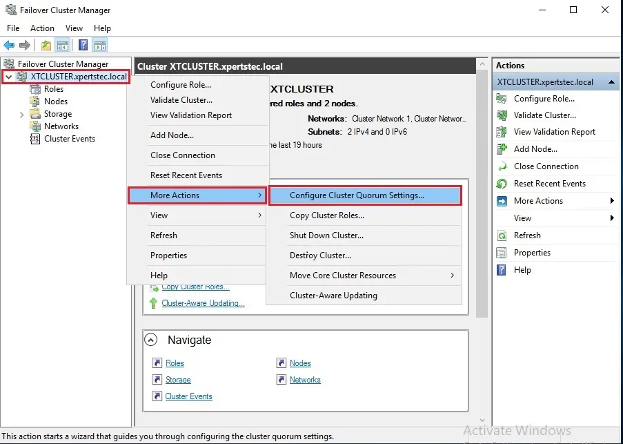 failover cluster manager 2019