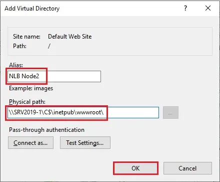 iis manager add virtual directory