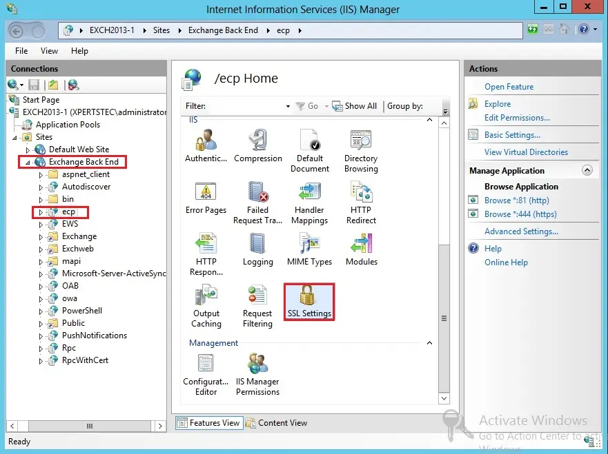 iis manager ssl settings