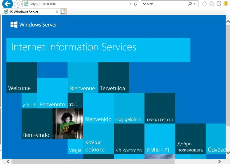 iis windows server welcome