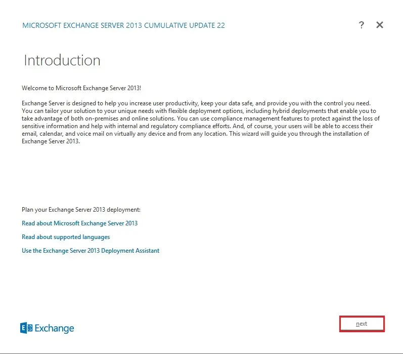 install exchange 2013 introduction