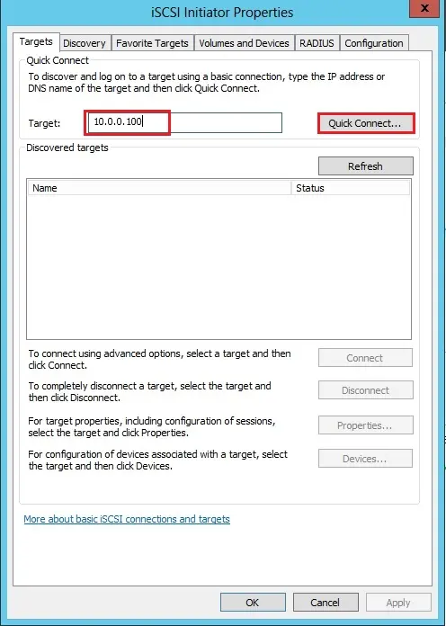 iscsi initiator properties