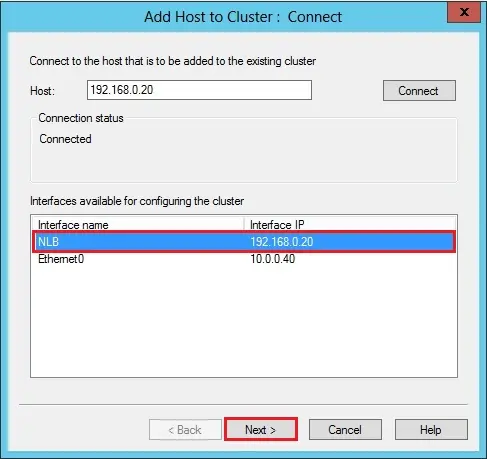 network load balancing connection status