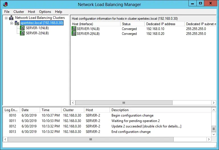 network load balancing manager