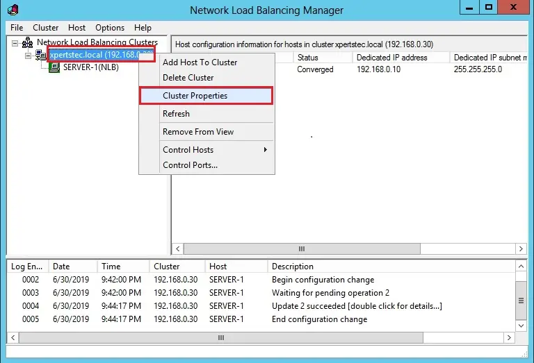 network load balancing manager