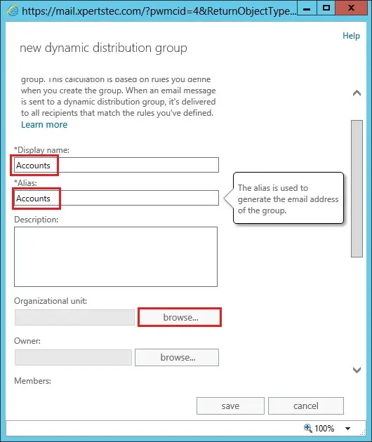 new dynamic distribution group exchange 2013