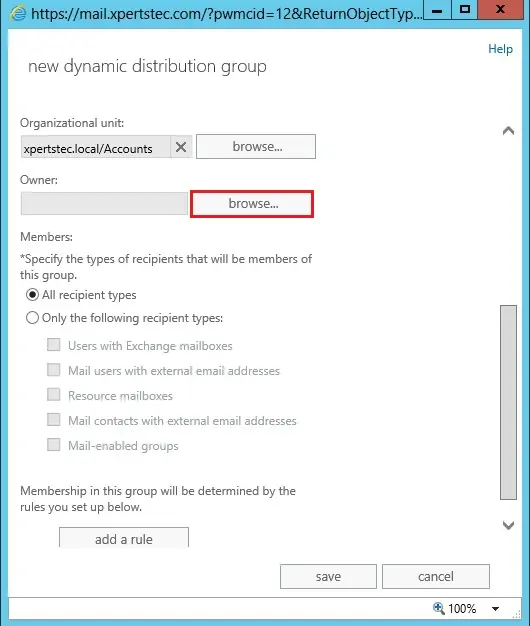 new dynamic distribution group