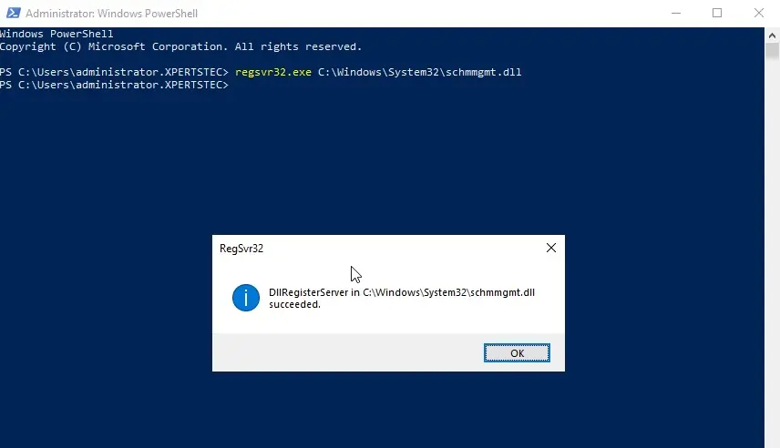 server 2019 regsvr32 command