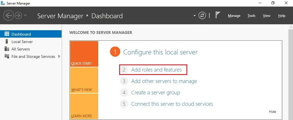 server manager 2019