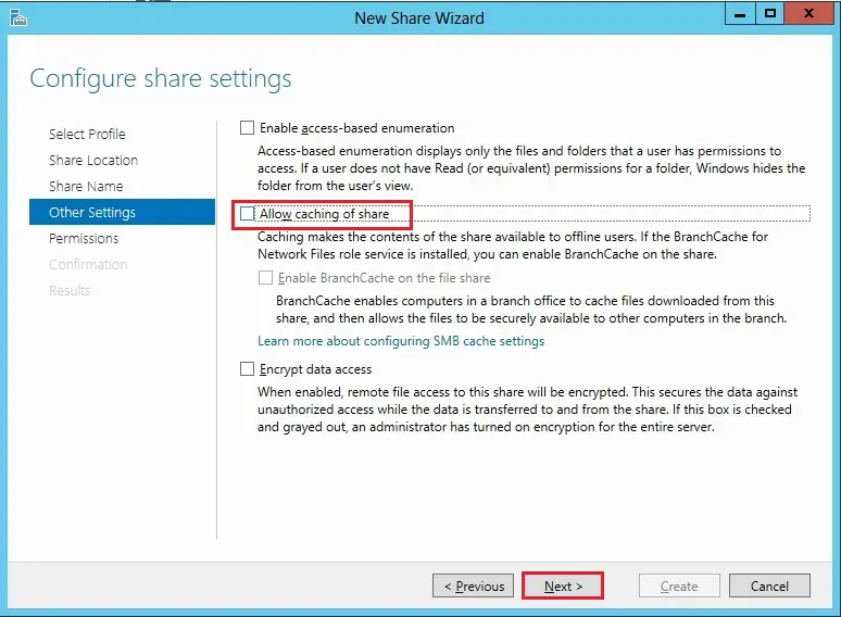 smb file configure share settings