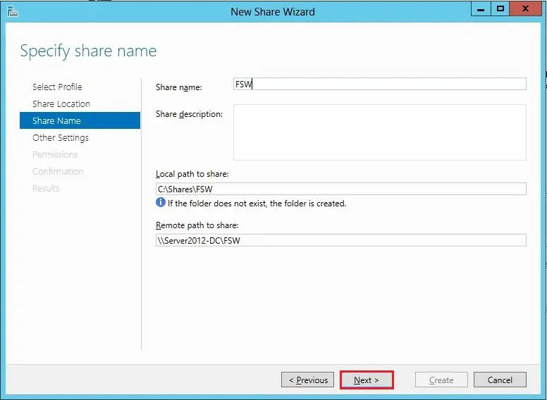 smb file share specify share name