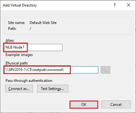 web server add virtual directory