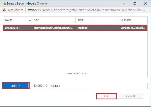 exchange 2019 add a server