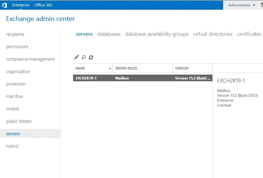 exchange 2019 admin center