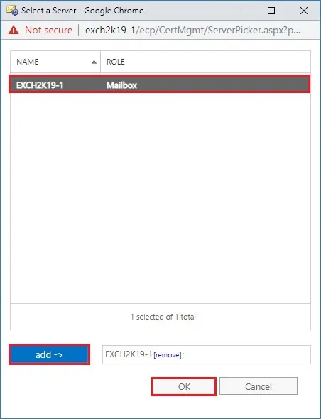 exchange 2019 configure external access domain